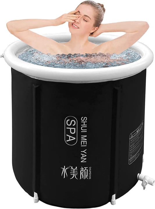 Portable Ice Bath tub for Adults & Athletes (Black)