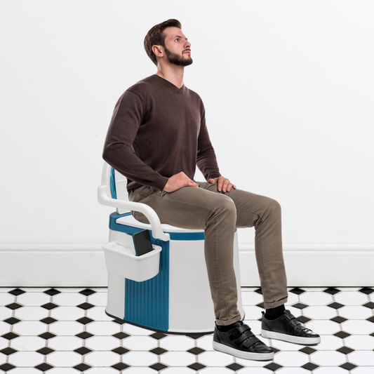 Portable Camping RV Travel Potty Toilet With Handrails