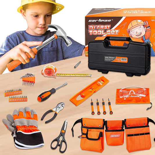 39Pcs Kids Junior Tool Set with Child-Sized Toolbelt (Age 8+)