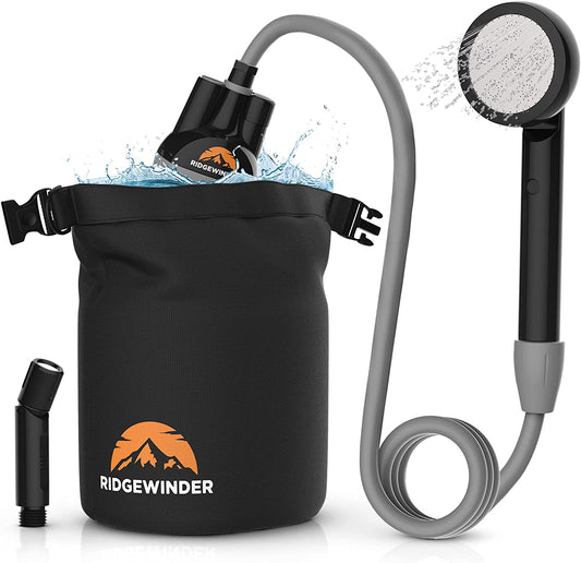 Portable Shower for Camping with Dry Bag - Camp Shower with Rechargeable Battery