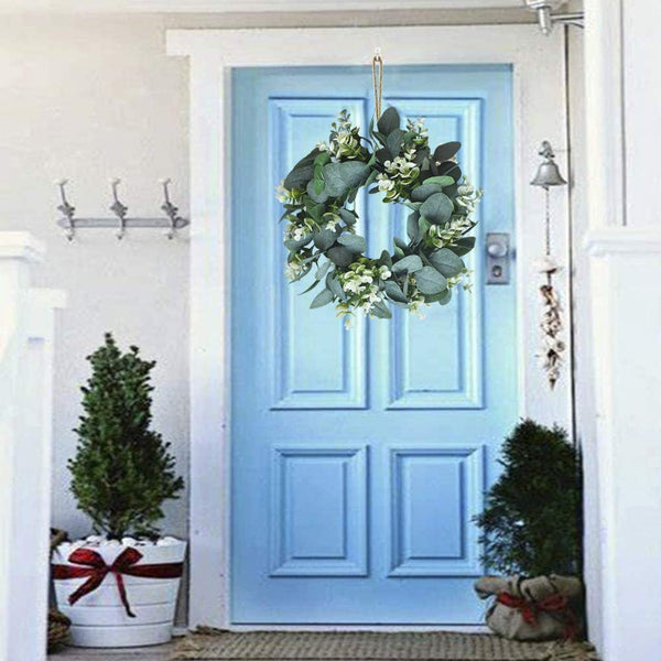 Artificial Eucalyptus Wreath for Festival Ornaments Front Door Window Decoration