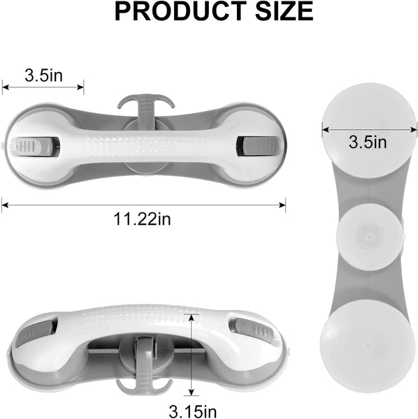 Shower Handle - 12 Inch Shower Grab Bars for Bathtubs and Showers (2 Pack)
