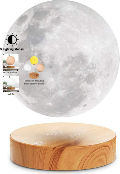 Levitating Moon Lamp (Wooden Base 3 Colors)