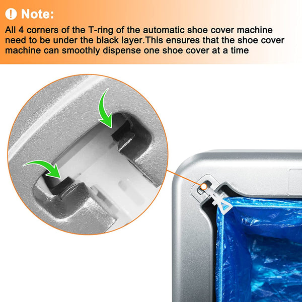 Automatic Plastic Shoe Cover Dispenser Machine - 200 Pcs (Silver)