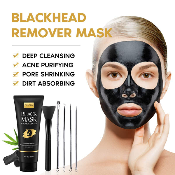 Blackhead Remover Mask Kit - Charcoal Peel off Facial Mask for All Skin Types