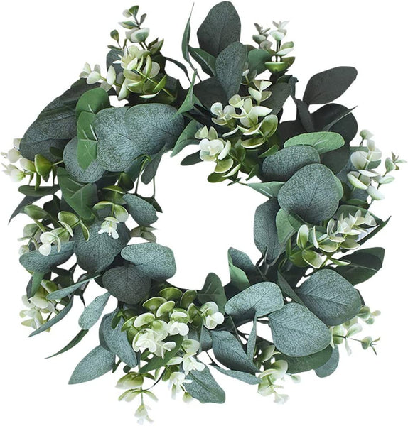 Artificial Eucalyptus Wreath for Festival Ornaments Front Door Window Decoration
