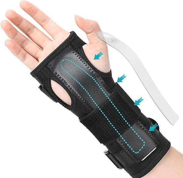 Wrist Splint for Carpal Tunnel -  Adjustable Compression Wrist Brace (Right & Left Hand)