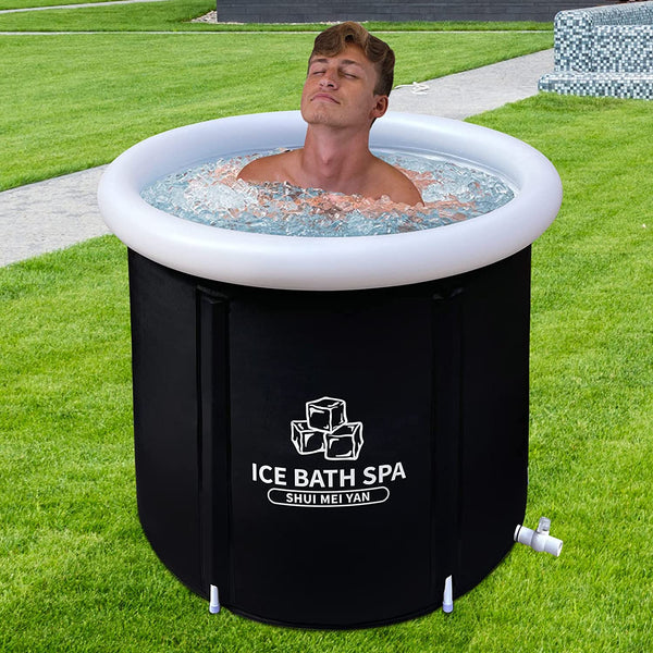 Portable Large Ice Bath Tub Outdoor - Cold Water Therapy Bathtub for Recovery