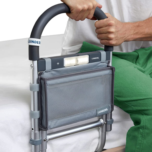 Bed Rails for Elderly Adults Safety - with Motion Light & Storage Pocket