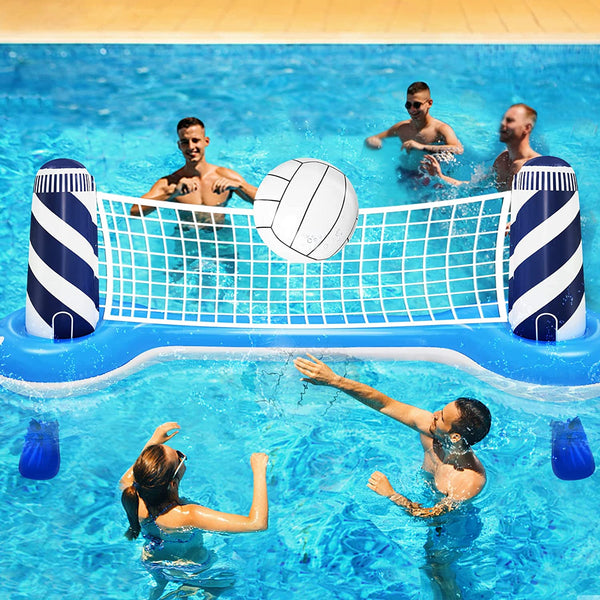 Large Inflatable Pool Games Volleyball Net Set with 19