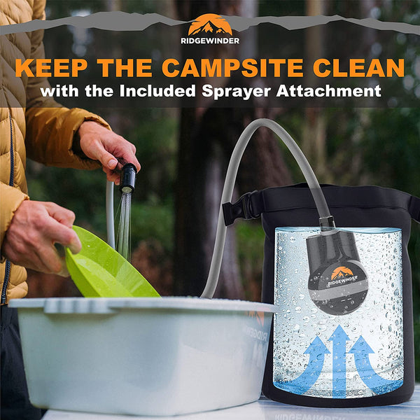 Portable Shower for Camping with Dry Bag - Camp Shower with Rechargeable Battery