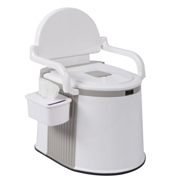 Portable Camping Toilet with Handrail